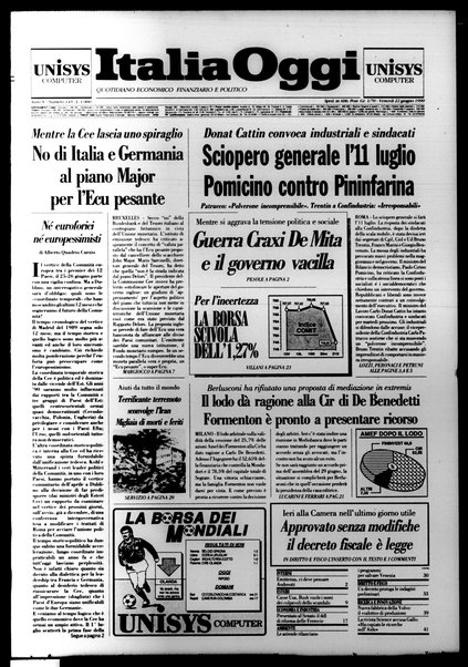 Italia oggi : quotidiano di economia finanza e politica